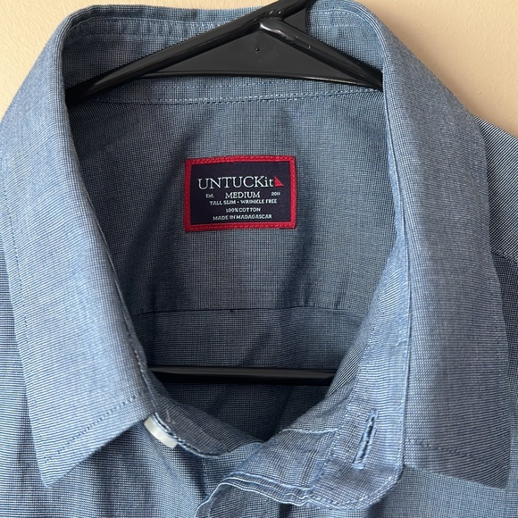 Men’s UNTUCKit Long Sleeve Shirt Tall Slim Wrinkle Free - Picture 4 of 7